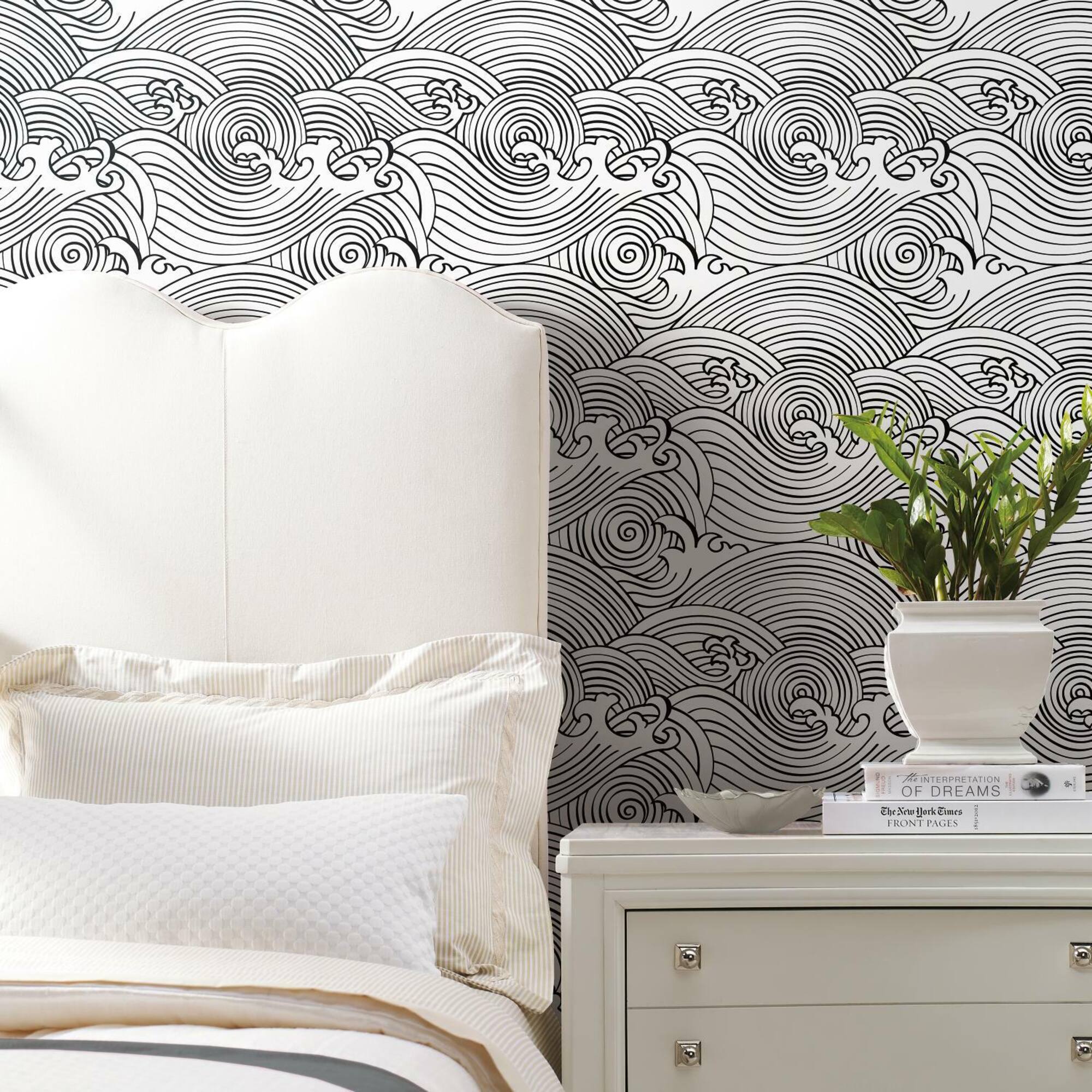 RoomMates Asian Waves Peel & Stick Wallpaper